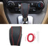Compatible with DIY Genuine Leather Gear Shift Knob Cover Interior Accessories Protective Cover Decoration for Honda CRV 2008 2009 2010 2011 Black...