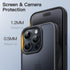 JETech Matte Case for iPhone 15 Pro 6.1-Inch, Shockproof Military Grade Drop Protection, Frosted Translucent Back Phone Cover, Anti-Fingerprint (B...