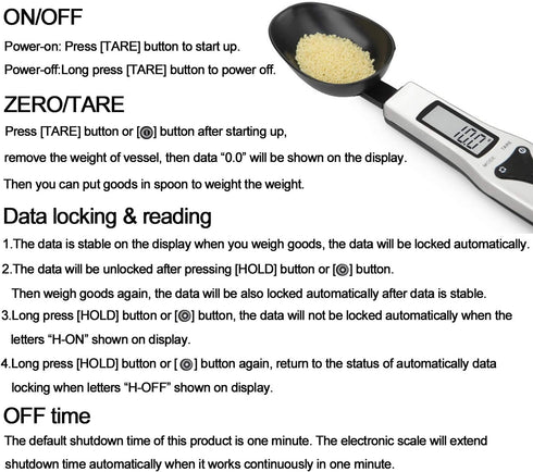 JOYIT Digital Spoon Scale 500g/0.1g - Stainless Steel Food Measuring Scale, Small Baking Scale with LCD Display...