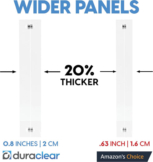Mammoth DuraClear 4x6 Acrylic Picture Frame - Frameless & Thick Design - Ideal for Photos, Photo Cubes & Glass Picture Displays...