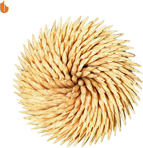 Urbanstrive Sturdy Safe Toothpick Holder with 1600 Natural Wood Toothpicks for Teeth Cleaning, Unique Home Design Decoration, 4 Pack, Green...