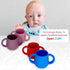 Silicone Baby Cups for Baby or Toddler 2 Pack Flexible Food-Grade Safe BPA Free with Easy-Grip Handles for Self-Feeding Training...