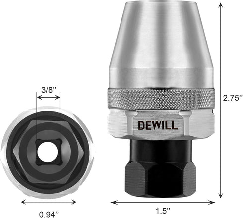 Broken Bolt Remover, Stud Extractor Tool to Locks and Removes 1/4-Inch to 1/2-Inch Rounded Studs, Hexagonal Flat - Suitable for Rust, Painted, Dam...