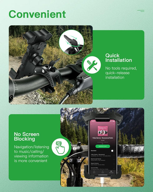 Universal Phone Holder Golf Cart, Phone Mount for Bike, Bicycle, Push Cart, Boat, Car, Stroller, Motorcycle, Fits Most Mobile Smartphones, Adjusta...