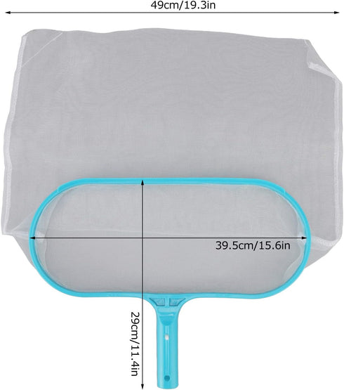 Pool Skimmer Net, Plastic Larger Capacity Pool Skimmer Professional Grade Deep Bag Pool Leaf Rake for Above Ground Inground Swimming Pools Fine Me...