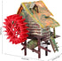 DAUERHAFT Aquarium Windmill, Aquarium Decorations Big Water Wheel Landscaping Pneumatic Aerated Waterwheel Hut Resin for Fish Tank Landscaping Dec...