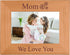 CustomGiftsNow Mom We Love You - Engraved Wood Picture Frame - Fits 4x6-inch photo...
