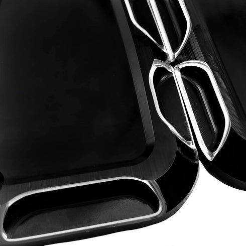 Motorcycle Brake Clutch Master Cylinder Covers Aluminum Left and Right Brake Reservoir Cylinder Cover for Harley Touring Street Electra Glide Road...