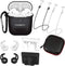 CHARGEWORX AirPods Case Cover Bundle for 1st & 2nd Gen AirPods, 9pc Set Includes Silicone Case Cover, 2pc Watchband Holders, 2pc Pairs Earhooks, 2...