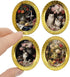 iLAND Miniature Dollhouse Accessories, 4 Dollhouse Picture Frames Set w/Printed Paintings (Golden Color)...