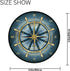 Blue Compass Rose Non-Slip Doormat Gold Nautical Theme Non-Slip Floor Mat Round Area Rug Carpet for Bedroom Living Room Study Playing Carpet, 2 ft...