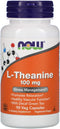 NOW Supplements, L-Theanine 100 mg with Decaf Green Tea, Stress Management*, 90 Veg Capsules...