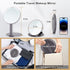MILEDUO Rechargeable Travel Makeup Mirror with Lights, 6.3 inch Foldable Compact Mirror 850mAh Battery, 3 Color Light Touch Screen for Travel and ...