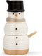 Demdaco Friendly White Snowman 6.5 x 3 Stoneware Stacking Cream and Sugar Container Canister Set...