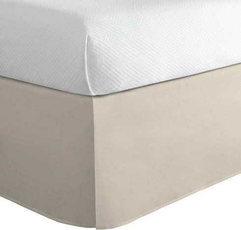 Today’s Home Classic Tailored Bed Skirt Dust Ruffle, Cotton Blend Design, 14" Drop Length, Queen, Ivory...