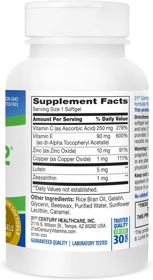 21st Century Healthy Eyes SuperView 2 Softgels, 120 Count...