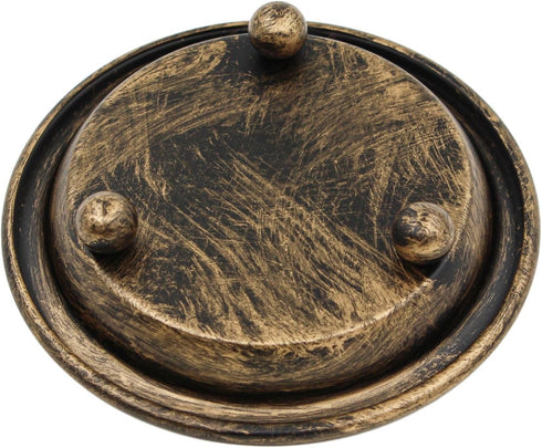 Black/Gold Iron Candle Plate, Set of 2, Metal Saucer Style Candle Holder for Pillar/Scented/Flameless/Ball Candles, Decorative Candle Stand for Ta...