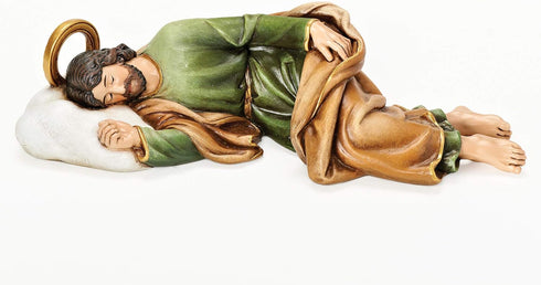 Joseph's Studio by Roman - Sleeping St. Joseph Figure, Life of Christ, Renaissance Collection, 2.25" H and 8.25" W, Resin and Stone, Religious Gif...