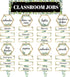116pcs Eucalyptus Classroom Jobs Bulletin Board Set Classroom Teacher's Helper Charts Eucalyptus Cutouts Name Plates Kits Decorations for Bulletin...