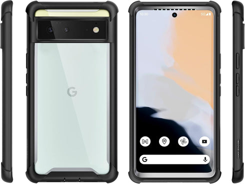 i-Blason Ares Clear Protective Case for 6.4-Inch Google Pixel 6 (2021), Black...