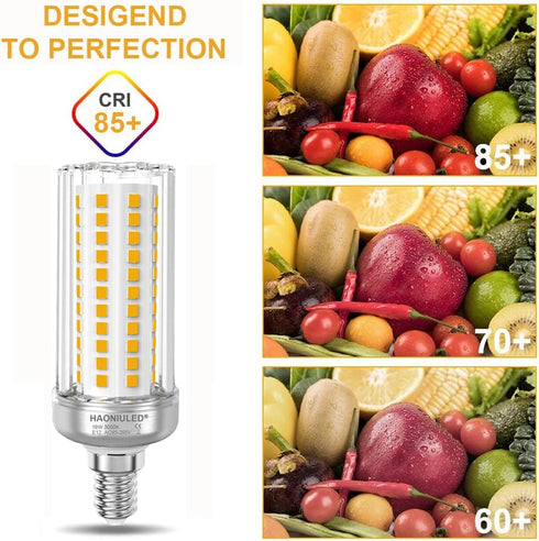 LED Light Bulb 16W E12 Base 150W Equivalent 1900 Lumen Warm White 3000K Non-dimmable Ceiling Fan Corn Lighting for Home Garage Indoor Pack of 2...