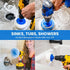 7 Pack Multi-Purpose Drill Brush Kit for Cleaning Bathrooms, Showers, Tubs, Tile, Floors, Sinks, Toilets, Grout and Grime Removal, Reversible Blue...