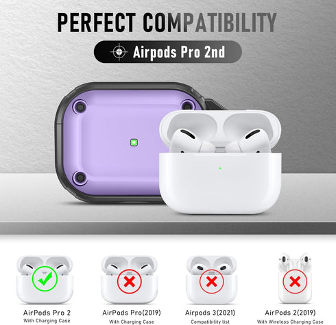 Maxjoy for AirPods Pro 2nd Generation Case with Cleaner Kit,Powerful Magnetic,Drop-Proof and Wear-Resistant, Compatible with AirPods pro 2 Case Co...
