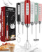 Milk Frother Rechargeable Handheld-Electric Whisk 3 Speed Adjustable, Frother Wand Coffee with 3 Stainless Whisks, Electric Foam Maker, Drink Mixe...