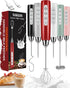 Milk Frother Rechargeable Handheld-Electric Whisk 3 Speed Adjustable, Frother Wand Coffee with 3 Stainless Whisks, Electric Foam Maker, Drink Mixe...