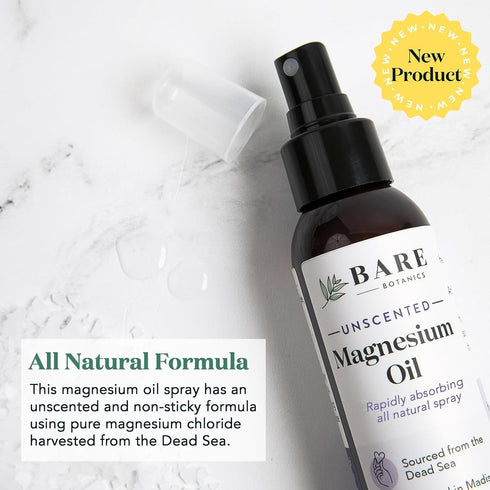 Bare Botanics 4oz Topical Magnesium Spray | Pure Magnesium Oil Spray for Soothing Sore Muscles | Magnesium Chloride Spray for Sleeping & Magnesium...