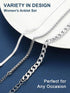 ChainsProMax Cuban Link Anklets for Women Stainless Steel Anklets Plus Size Anklets Women Ankle Bracelets Anklet Set...