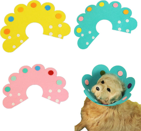 Elizabethan Dog Neck Collar Sunflower Shape Pet Protective Recovery Collar Comfy Soft Dog Cone for Dogs Cats After Surgery Pet Recovery Collar Con...