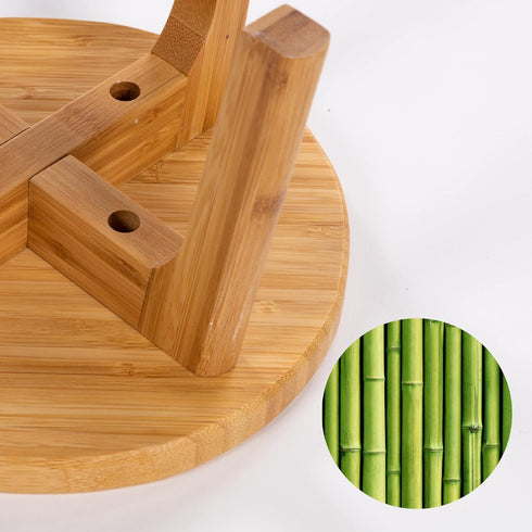 GOBAM Bamboo Step Stool, 7.3 inches - Sturdy Foot Stool for Adults and Kids, Portable Wooden Stool for Kitchen, Bathroom, Bedroom, or Toy Room - 3...