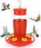 Hummingbird Feeder, Hummingbird Feeders for Outdoors Hanging ant and Bee Proof, Humming Birds Feeders for Outside, Plastic Hummingbird Feeder, Hum...