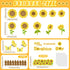 Fulmoon 55 Pcs Sunflower Bulletin Board Set Religious Sunflower Cutouts with Butterflies Fences Bulletin Cardboard with Inspiring Bible Verses for...