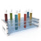 50pcs Test Tubes with Rack, 12x100 (8ml) Clear Test Tubes with Lids and Holder for Scientific Experiments, Halloween, Christmas, Scientific Themed...