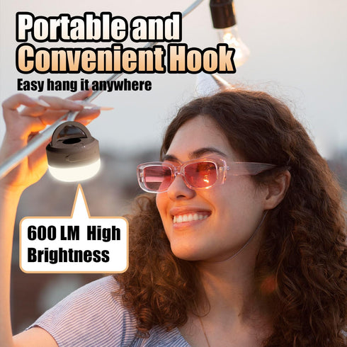 600LM LED Camping Lights,Rechargeable & Portable Camping Flashlight,4 Light Modes,4000mAh Power Bank,Camping Gear with Magnet Base Camping Accesso...