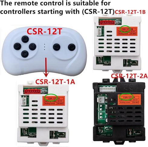 2.4G Bluetooth Remote Control CSG-1A for Kids Powered Ride On Car, Remote Controller Transmitter Accessories for Children Electric Ride On Car Rep...