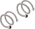 sumerain Braided Stainless Steel Faucet Supply Lines 24 Inch Length 1/2-inch FIP x 3/8-inch Compression Faucet Connector Flexible Hose, Pack of 2...