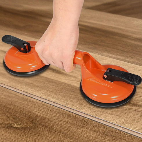 Floor Gap Fixer Tool for Laminate Floor Gap Repair Includes Heavy Duty Aluminum Suction Cup and Fiberglass Handle Rubber Mallet (Can't Use on Scra...