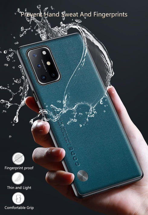 for OnePlus 8T 5G Case, Soft TPU Artificial Leather case,Extremely Light Ultra-Light Camera Protection Leather Cover Case for OnePlus 8T 5G (Teal)...