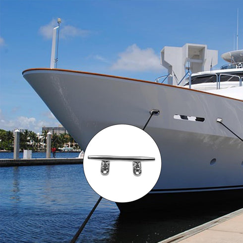 Stainless Steel Boat Cleat,Open Base Dock Cleats with Nuts,Boat Cleat Towel Hooks Rope Cleat with Fasteners for Wall,Boats,Kayak,Marine,Deck,Nauti...