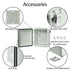 LeMotech Electrical Box, IP67 Waterproof Hinged Cover Stainless Steel Latch Junction box, ABS Plastic Electrical Enclosure with Mounting Plate,Wal...
