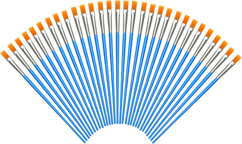 Paint Brushes Set for Acrylic Painting, 30 Pcs Art Paint Brushes Flat Acrylic Paint Brush, Nylon Paint Brushes for Kids Adults Oil Watercolor Rock...