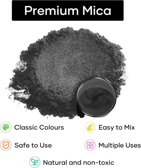 HTVRONT Mica Powder for Epoxy Resin - 1.76 oz/50 g Mica Pigment Powder, Mica Powder for Soap Making, Resin, Candle Making, Bath Bomb, Mica Pigment...