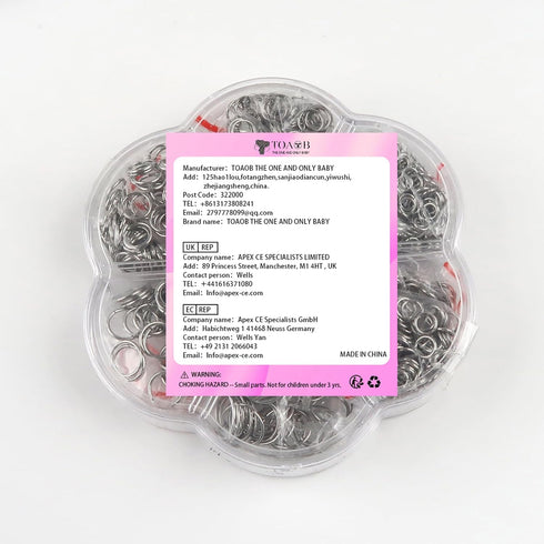TOAOB 1000pcs Jump Rings for Jewelry Making Stainless Steel Open Jump Rings Connectors for DIY Crafts Necklaces Bracelets Keychains 4mm 5mm 6mm 7m...
