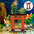 Toddmomy Japanese Torii Gate Statue, 2Pcs Japanese Mini Tori Gate Miniature Aquarium Torii Ornament Fish Tank Bonsai Landscape Decoration Zen Gard...