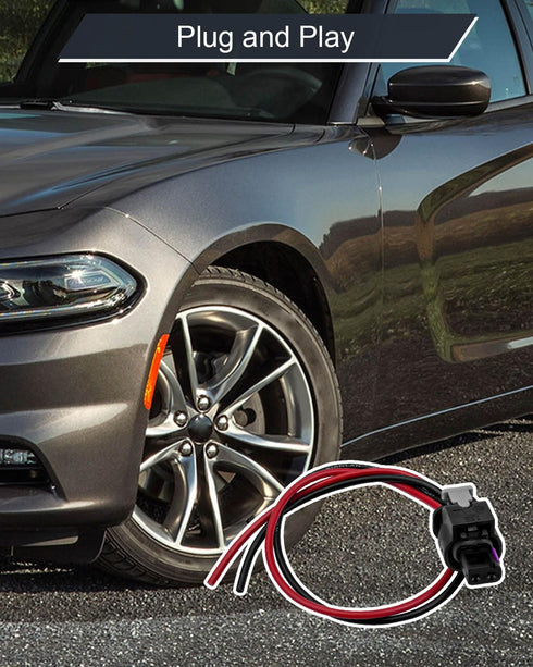 TIKSCIENCE Side Marker Pigtail Connector Harness Fit for Dodge Charger 2015 2016 2017 2018 2019 2020 2021 2022, 1Pack......