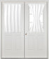 Hiasan French Door Curtains for Small Window, Rod Pocket Semi Sheer Privacy Curtains for Side Light Front Door, 1 Panel (White, W 52 inch x L 40 i...