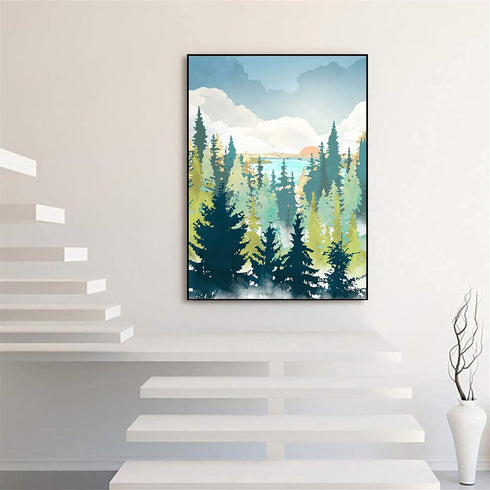 Hestarcul 5D Diamond Painting Scenery Kit,Diamond Art Kits for Adults,Abstract Landscape Paint with Diamonds Round for Gift,Wall Decor(12x16) (For...